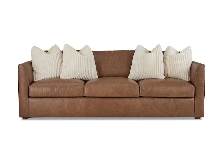 Alamitos Leather Sofa by Klaussner at Pilgrim Furniture City
