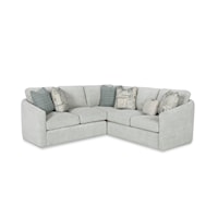 Contemporary 4-Seat Sectional Sofa w/ RAF Loveseat