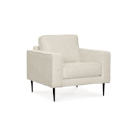 Contemporary Accent Chair with Metal Legs