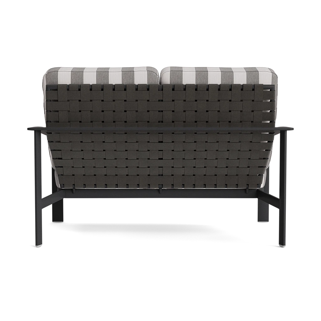 Cushioned Aluminum Strap Loveseat