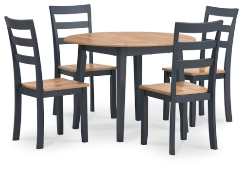 5-Piece Casual Round Dining Set