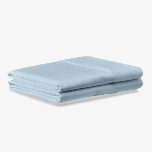 King Tempur Luxe Egyptian Cotton Pillowcase Set Sleepy Blue Linens
