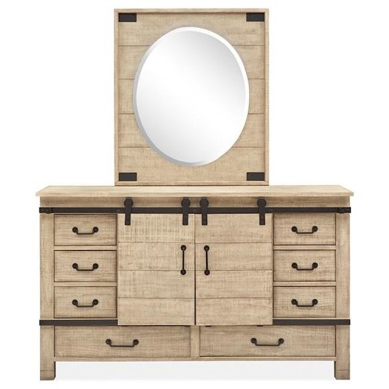Magnussen Home Radcliffe Bedroom Portrait Oval Mirror