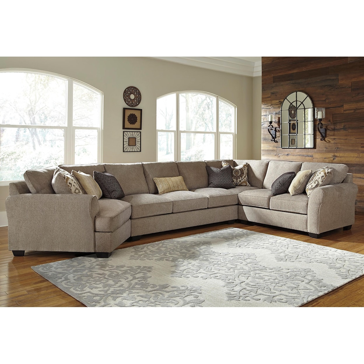 Benchcraft Pantomine 4-Piece Sectional with Cuddler