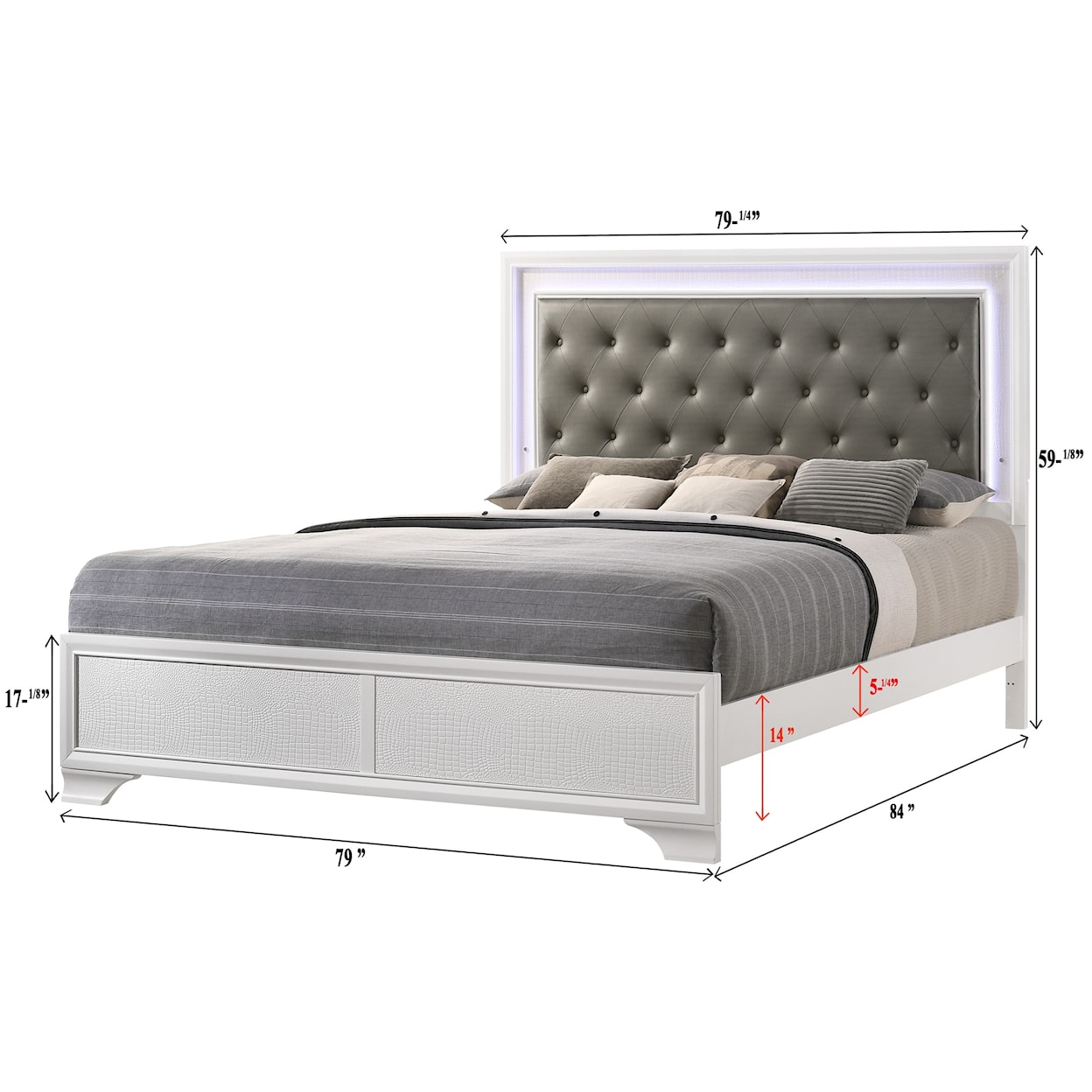 CM Lyssa Upholstered King Bed