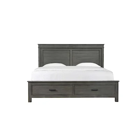 Casual King Panel Storage Bed