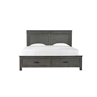 Casual King Panel Storage Bed