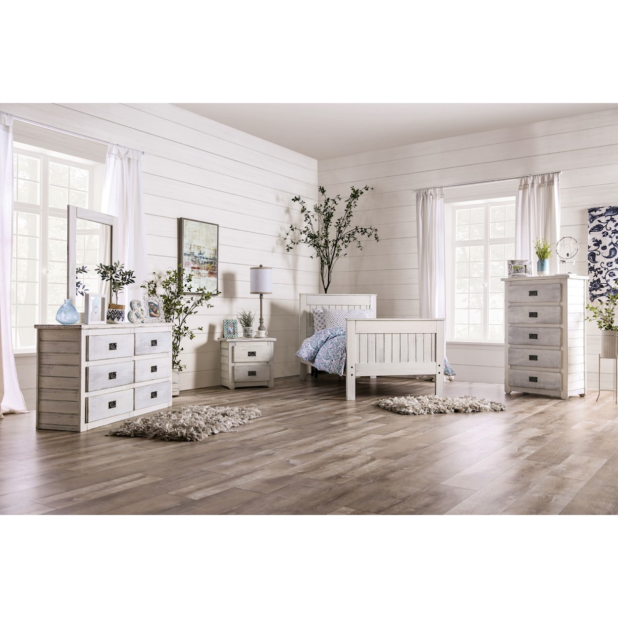 Furniture of America - FOA Rockwall 5-Piece Queen Bedroom Set