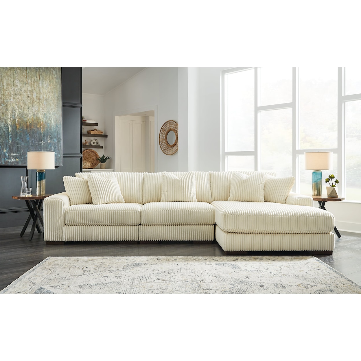 Signature Design by Ashley Furniture Lindyn 3-Piece Sectional With Chaise