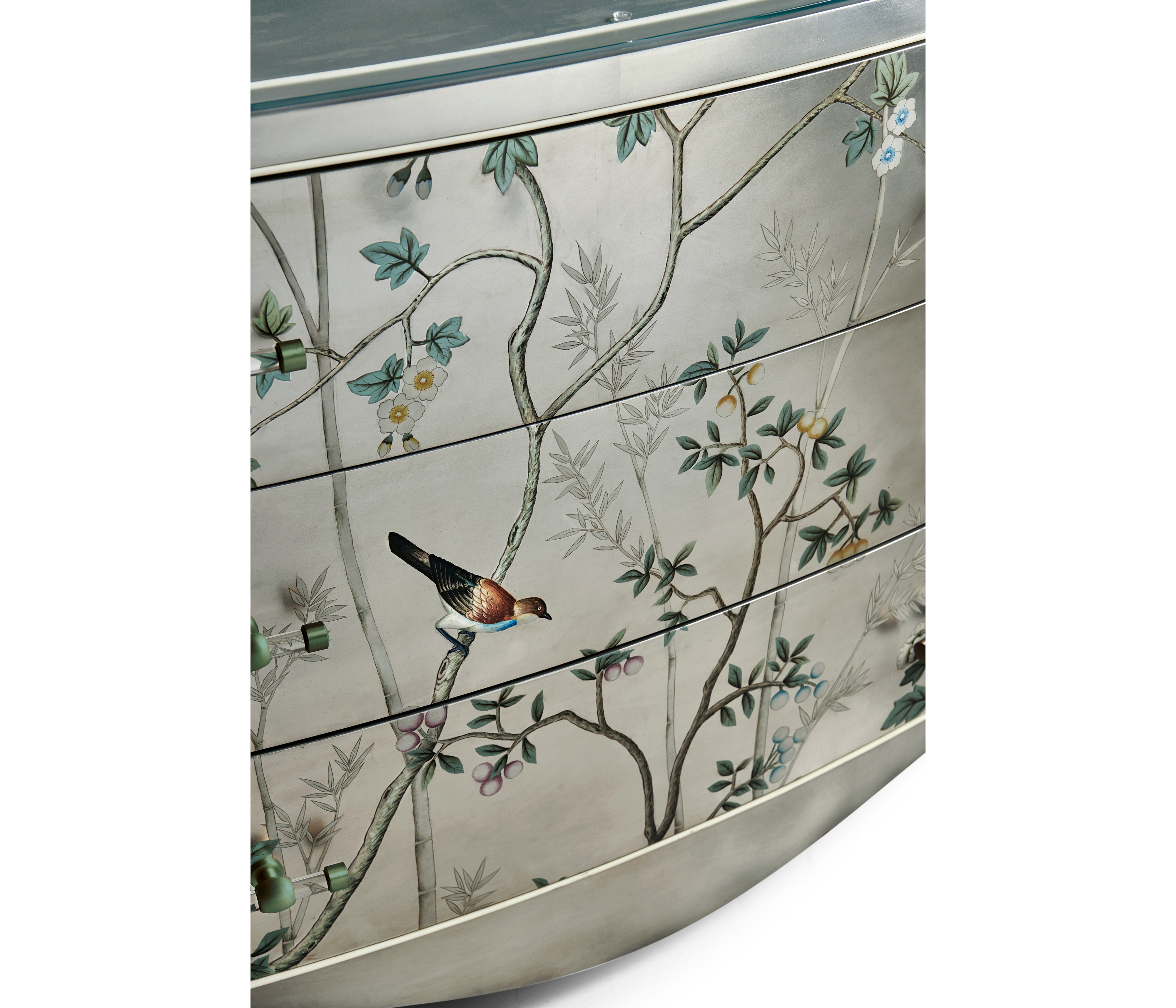 Jonathan Charles JC Modern Shimmering Moon Bow Front Chest