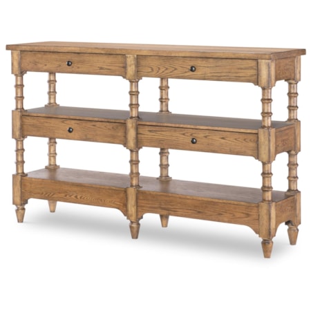 Turned Leg Console Storage Table