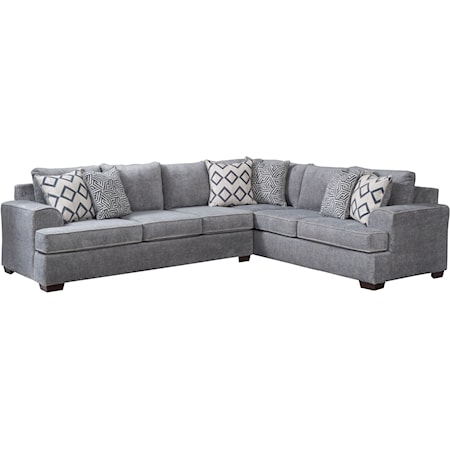 CARLTON GREY 2 PIECE SECTIONAL |