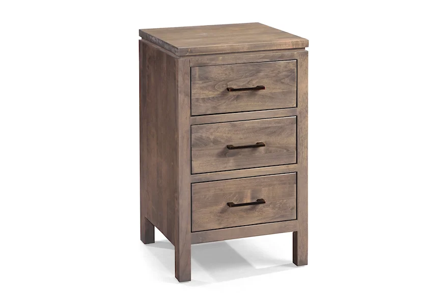 2 West 3 Drawer Night Stand by Archbold Furniture at Dunk & Bright Furniture