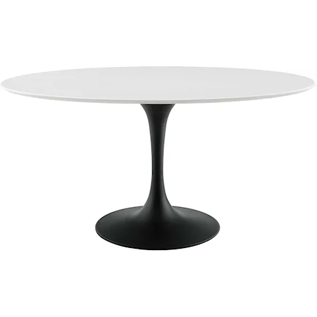 60" Oval Top Dining Table