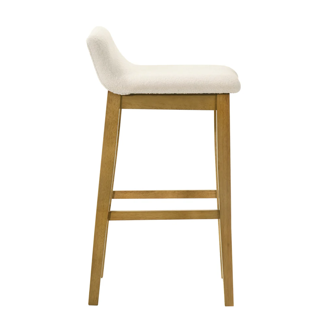 Armen Living Annikah Upholstered Low-Back Fixed Barstool