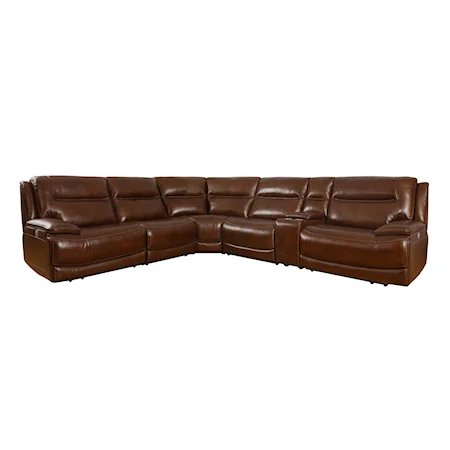 Leather Power Sectional