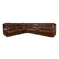 Leather Power Sectional