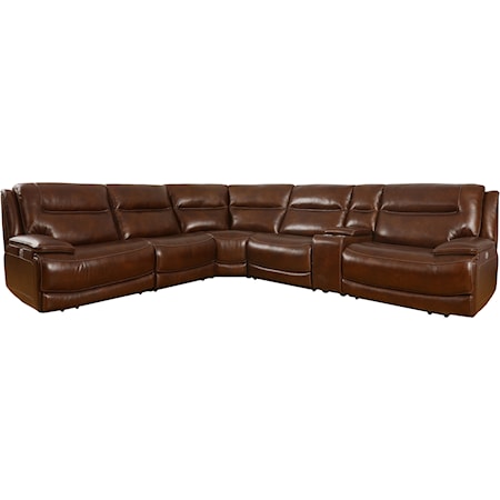 Leather Power Sectional