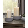 Ashley Furniture Signature Design Accents Dieter Gray Candle Holder Set