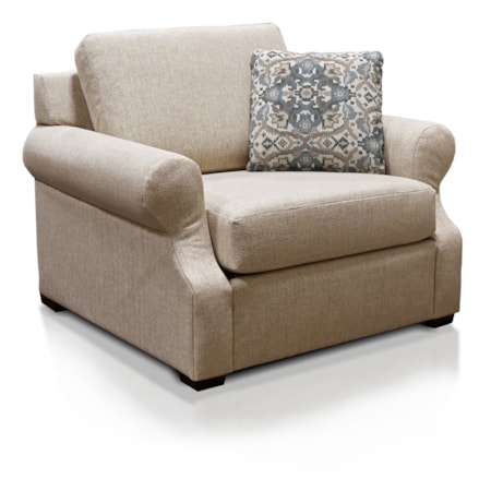 Chair & a Half with 1 Toss Pillow