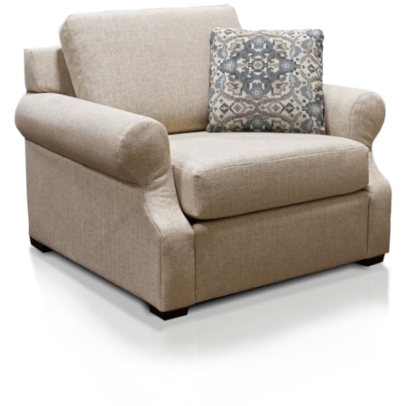 Chair & a Half with 1 Toss Pillow