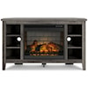 Signature Design by Ashley Arlenbry Corner TV Stand w/ Electric Fireplace