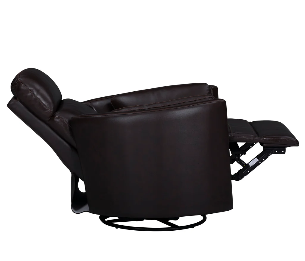 Parker Living Radius Leather Manual Swivel Gliding Club Chair