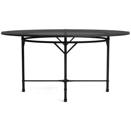 60" Rd. Glass-Top Dining Table