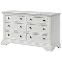 Traditional Solid Wood 6-Drawer Dresser