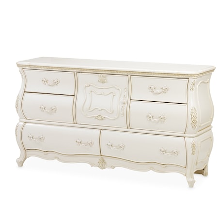 Traditional 6-Drawer Dresser with Velvet-lined Drawers