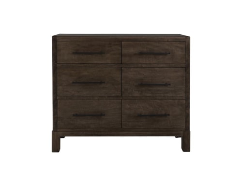 Contemporary 6-Drawer Dresser with Microfiber Lined Drawer
