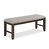 Transitional Dining Bench with Upholstered Seat