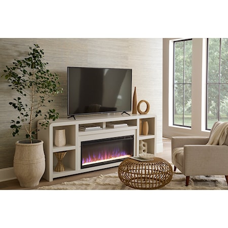 6-Shelf 84&quot; Fireplace Console