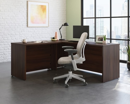 Transitional L-Shaped Return Desk