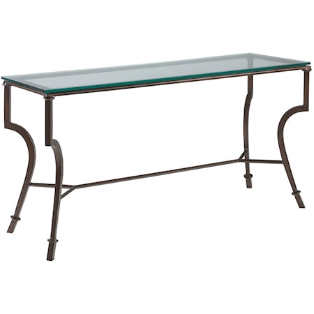 Syrah Console Table with Glass Top