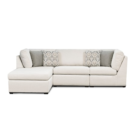 4-Piece Armless Sectional Sofa