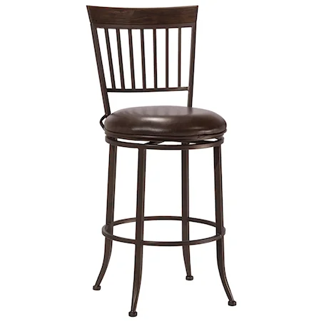 Hawkins Commercial Grade Swivel Bar Stool with Performance Fabric