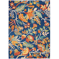 5'3" x 7'3" Navy Multicolor Rectangle Rug