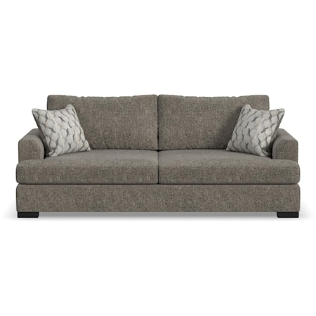 Casual Extra Large Sofa with Accent Pillows