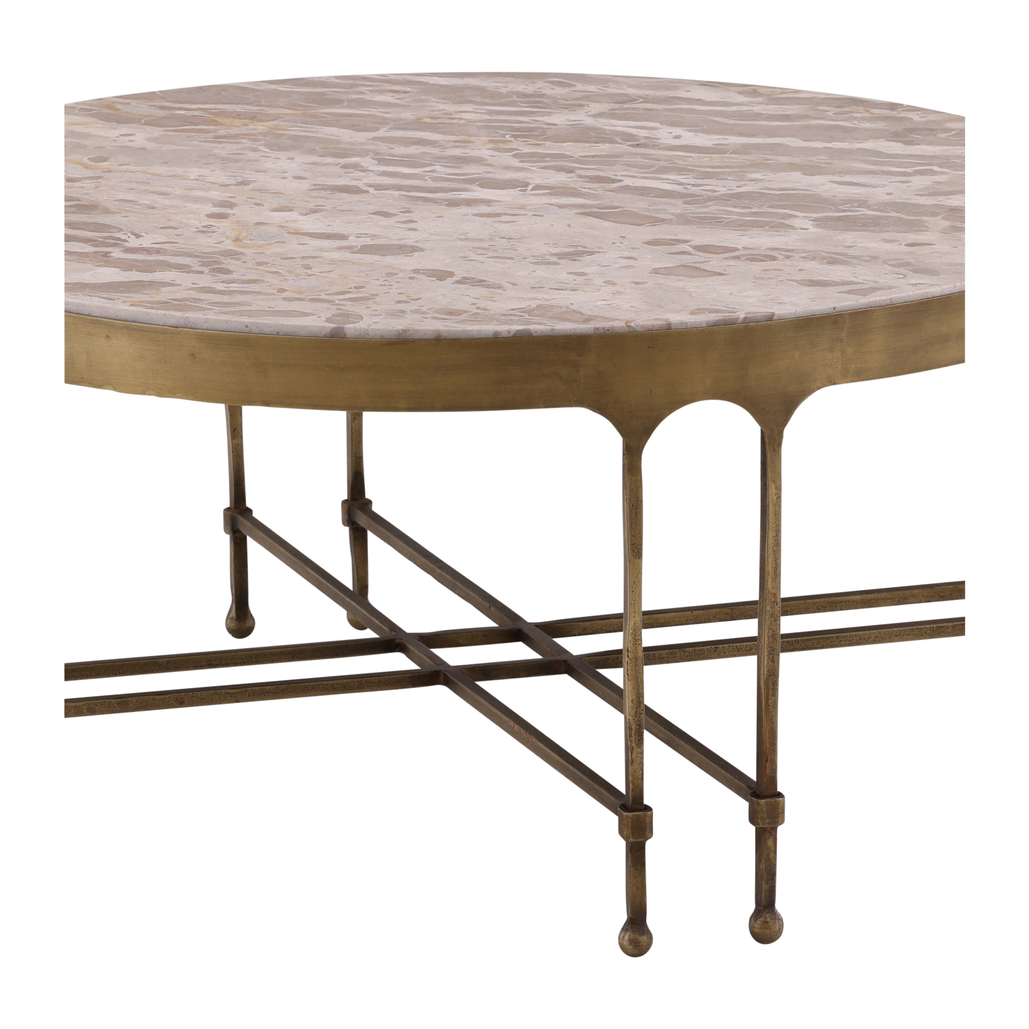 Furniture Classics Furniture Classics Oval Coffee Table with Marble Top