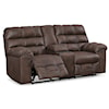 Signature Derwin Reclining Loveseat with Console