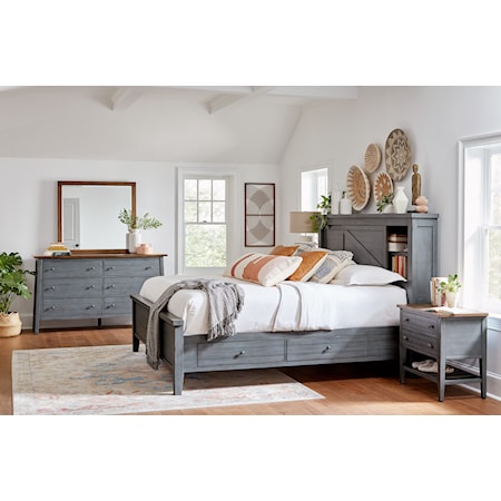 Farmhouse California King 5-Piece Storage Bedroom Set