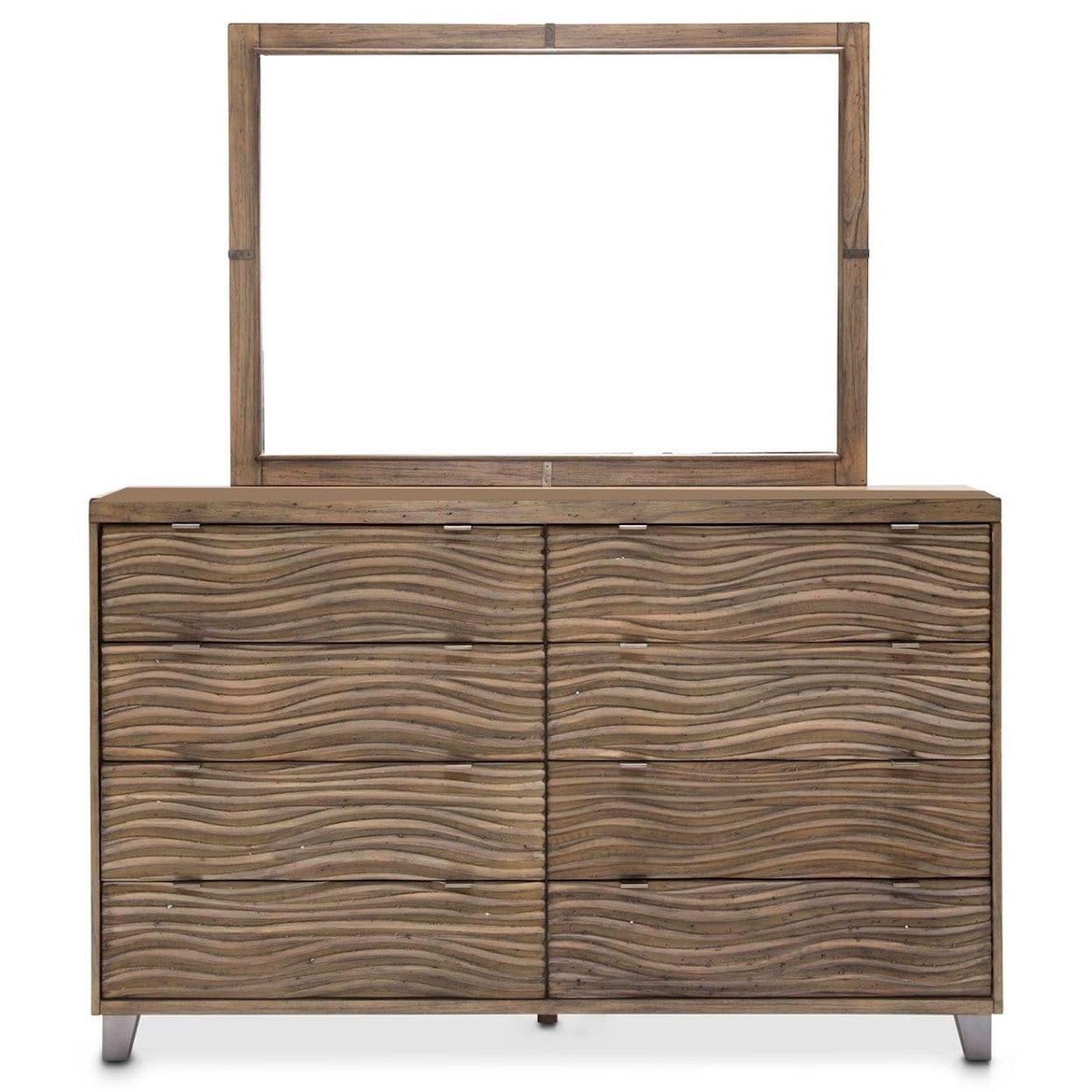 Michael Amini Del Mar Sound 8-Drawer Dresser and Mirror