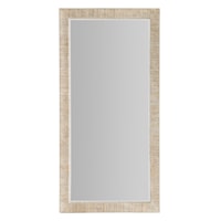 Casual Floor Mirror wit Beveled Edge and Rope Wrapped Frame