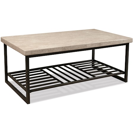 Contemporary Coffee Table with Open Shelf