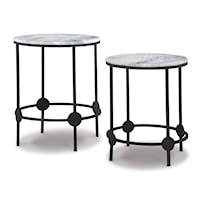 Accent Table (Set of 2) with Marble Top
