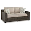 Signature Design by Ashley Coastline Bay Outdoor Loveseat With Cushion