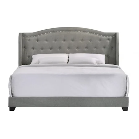 Transitional Rhyan Queen Upholstered Bed