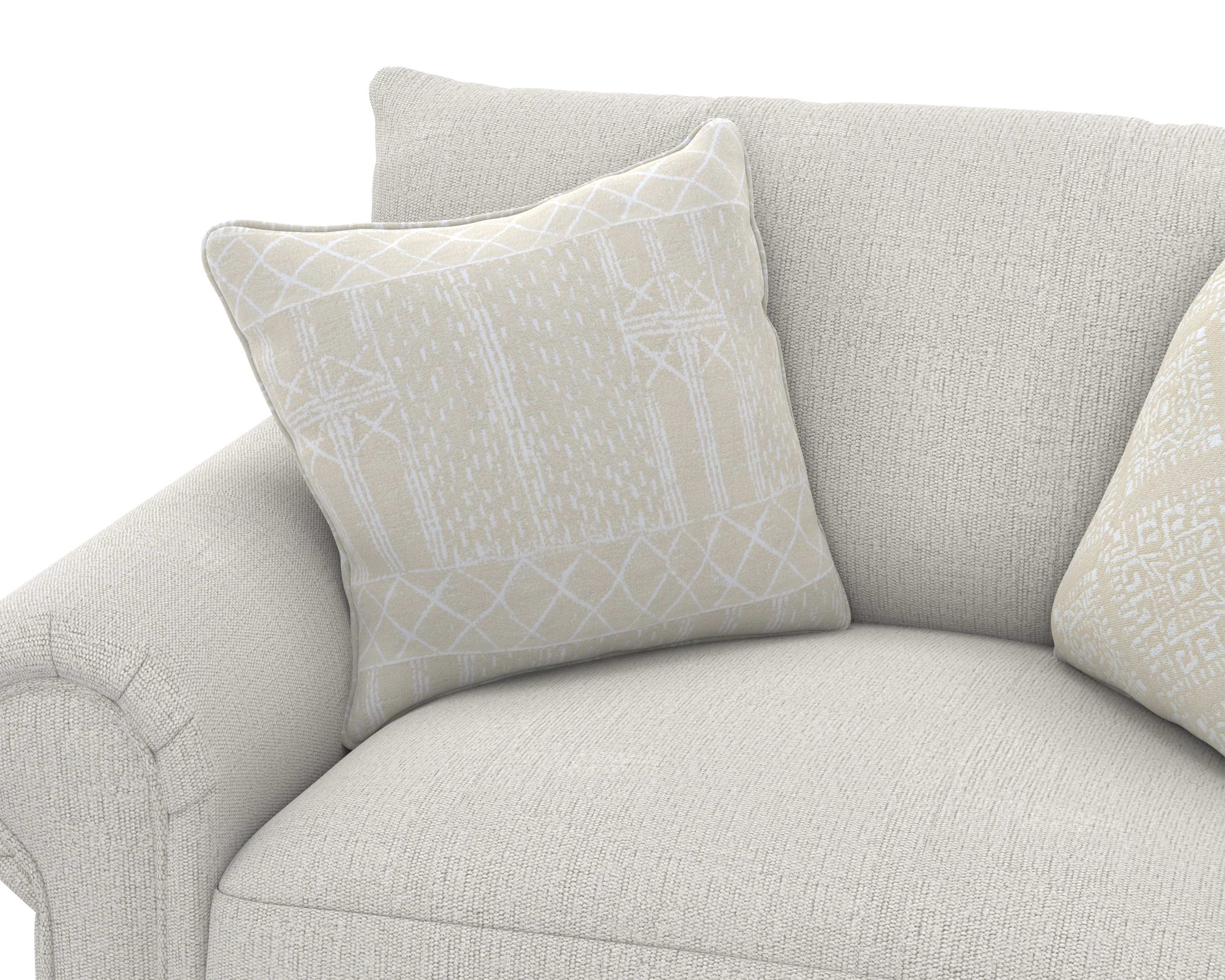 Chair and a Half with 2-Throw Pillows