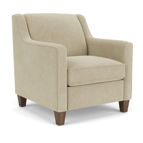 Contemporary Chair with Tapered Wooden Legs